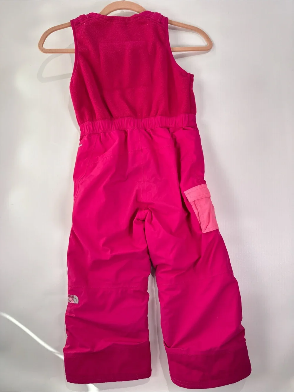 The North Face Toddler Freedom Insulated Fleece Snow Bib Pink 4T EZ Grow